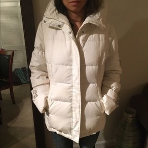Calvin Klein white down ski jacket.  Size medium