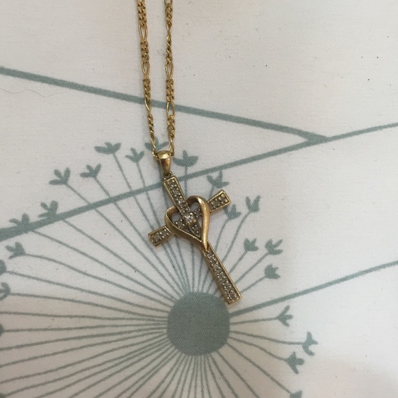 Gold cross necklace