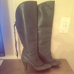 Steve Madden knee high tie up boots