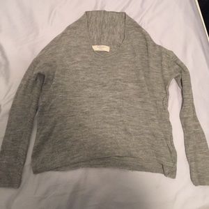 Zara knit light gray sweater size M