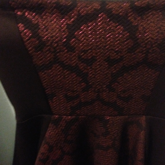 Maroonish Purple and Black Dress - Picture 2 of 4