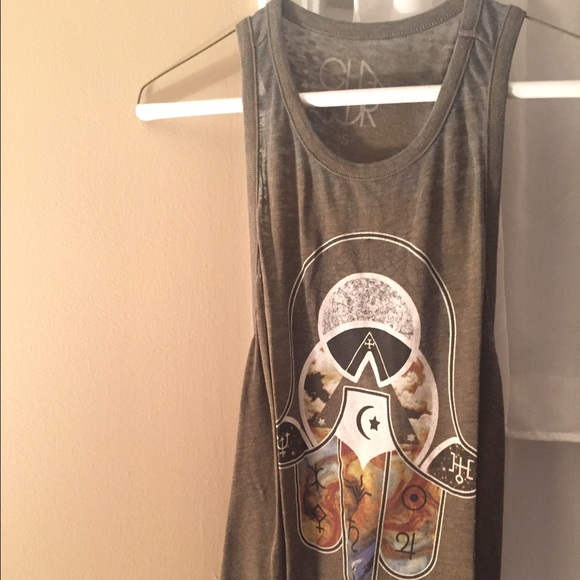 Chaser graphic racer back tank