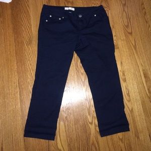 Navy Blue Cropped Pants
