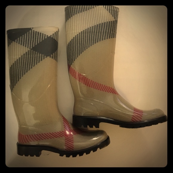 Burberry Check Pattern Rain Boot MAKE AN OFFER