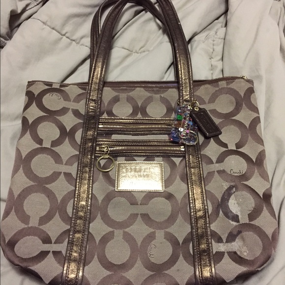 Coach poppy tote