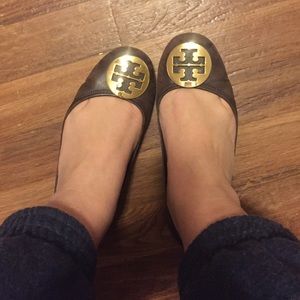 Brown Tory burch flats