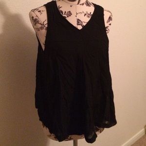 Semi sheer swing top