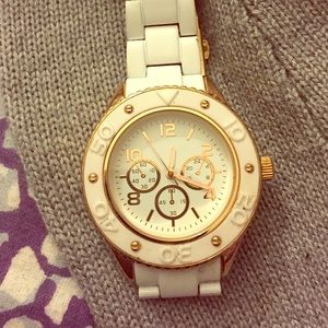 White and Gold Watch
