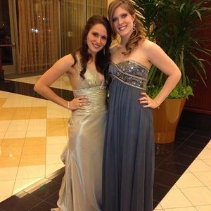 Grey chiffon dress (long)