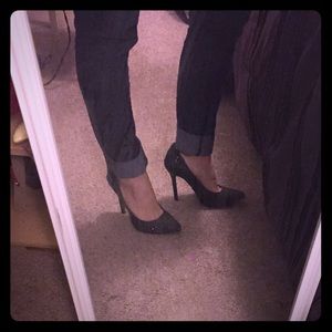 Sparkle black heels