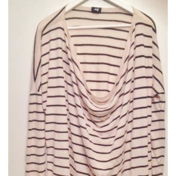 Cawl Neck Striped Sweater