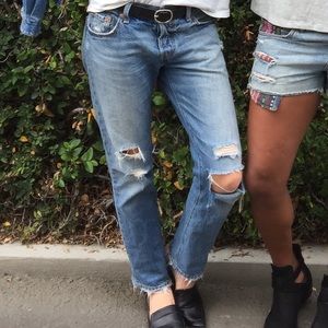 Ripped Boyfriend Jeans