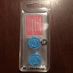 SALE 30%off⚠️Blue natural stone flower 5/8" plugs