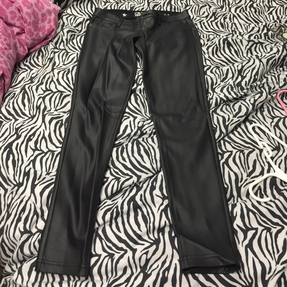 Black leather pants