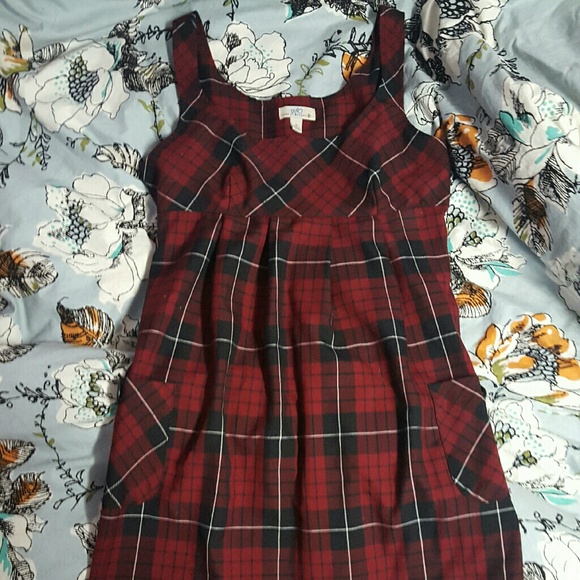 Thrifted Plaid Babydoll-Style Dress