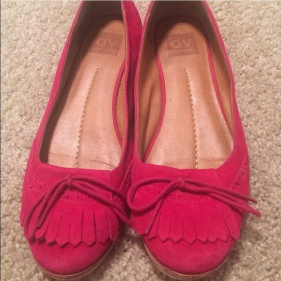Pink suede dolce vita flats