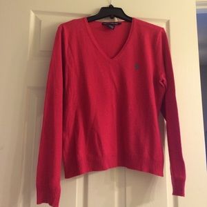 Ralph Lauren Pink Golf V-Neck Sweater