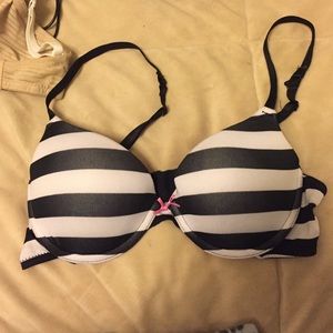 Stripped Push-Up bra with bow 🎀