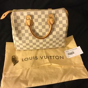 AUTHENTIC LOUIS VUITTON DAMIER AZUR SPEEDY 25