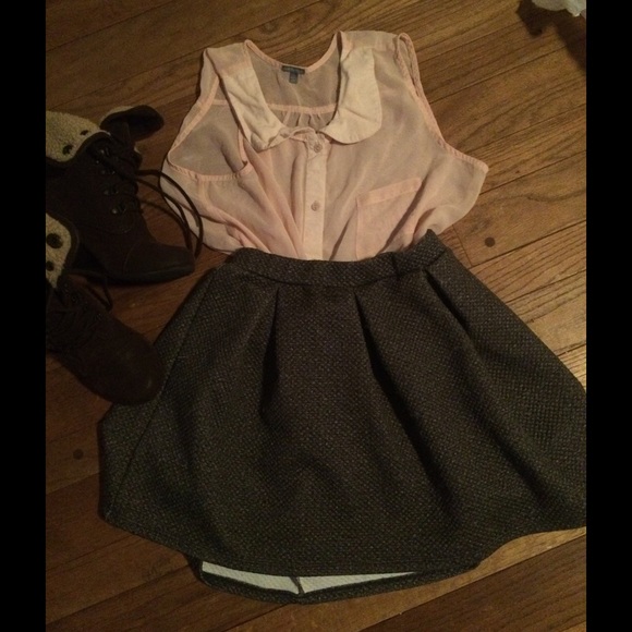 Sheer peach shirt