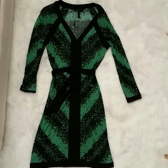 BCBGMaxAzria Green and Black Dress