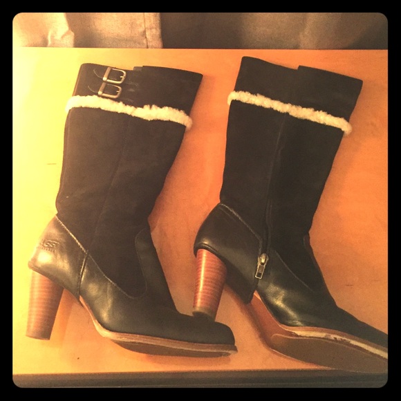 Ugg boots. Leather, suede