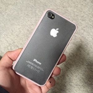 iPhone 4 case pink transparent clear