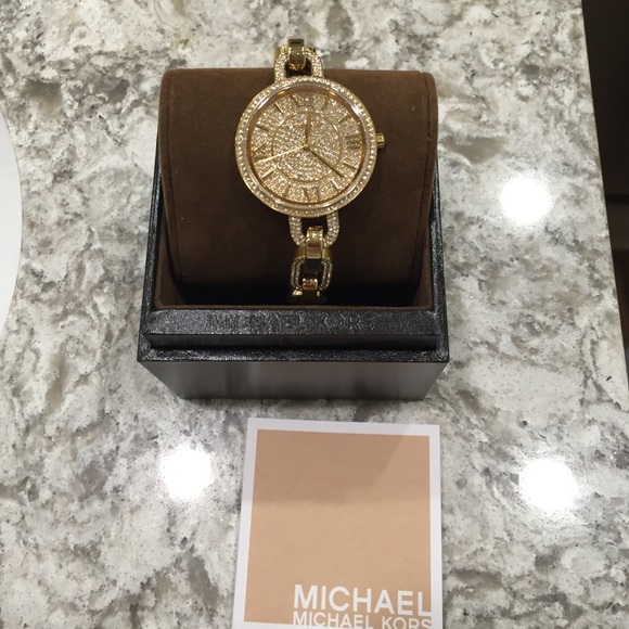 Michael Kors Women's Gold Crystal Pave Watch