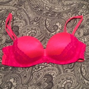 Victoria Secret Bra in Bright Pink with Lace