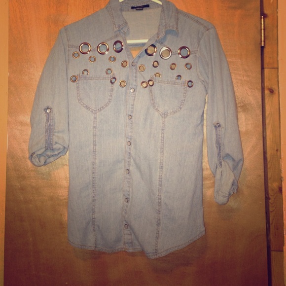 Jean button down shirt
