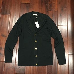 Tory burch olive green Simone cardigan