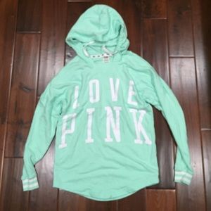 Pink hooded sweatshirt