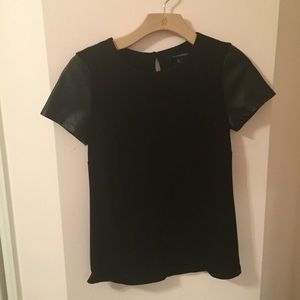 Short Sleeve Leather TShirt