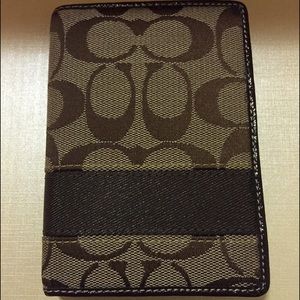 Brown Coach Passport Holder
