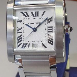 Men's Cartier "Tank" Watch : Stainless Steel