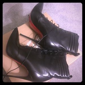 Christian Louboutin mid calf booties