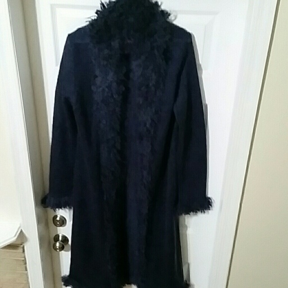 Knit ankle length cardigan cover-up.
