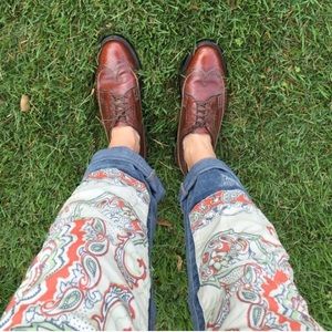 Awesome men's genuine leather wingtip loafers