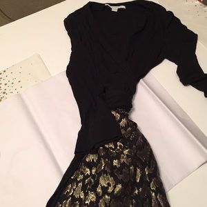 DVF Amelia Dress with Black and gold bottom!