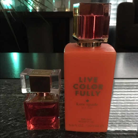 Kate Spade LIVE COLORFULLY lotion & perfume spray