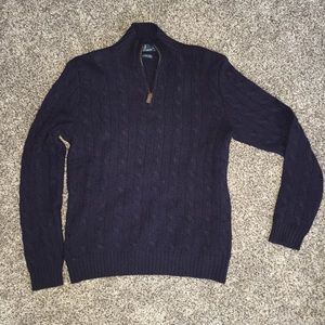 Ralph Lauren Men's Lambs Wool Sweater Navy Medium