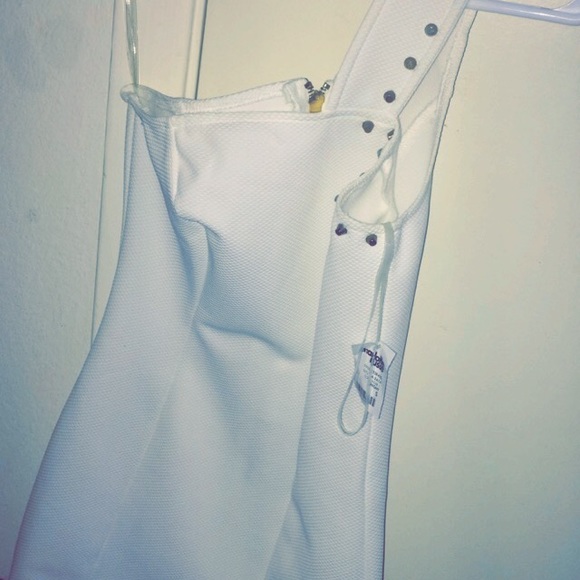 White thick textured Charlotte Russe dress.