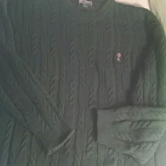 MEN*Sweater *Ralph Lauren Chaps*Green Great EUC!