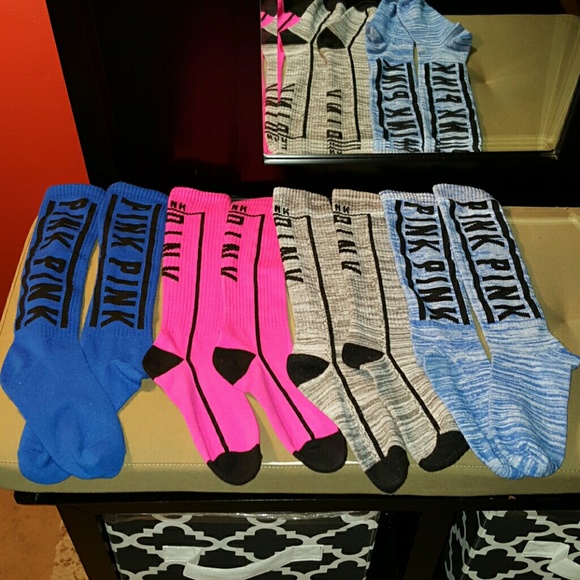 Pink victoria's secret socks 4 pairs