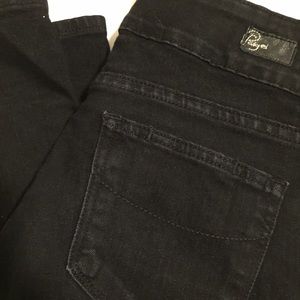 Paige, size 26, black jeans.