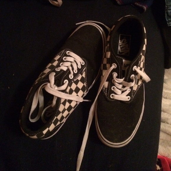 Vans checkered shoes 8.5