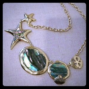 NWOT Gold Plated Abalone Sea Set