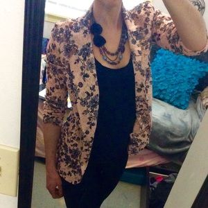 Floral lace blazer