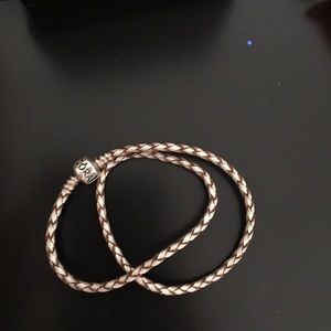 Pandora double wrap leather bracelet