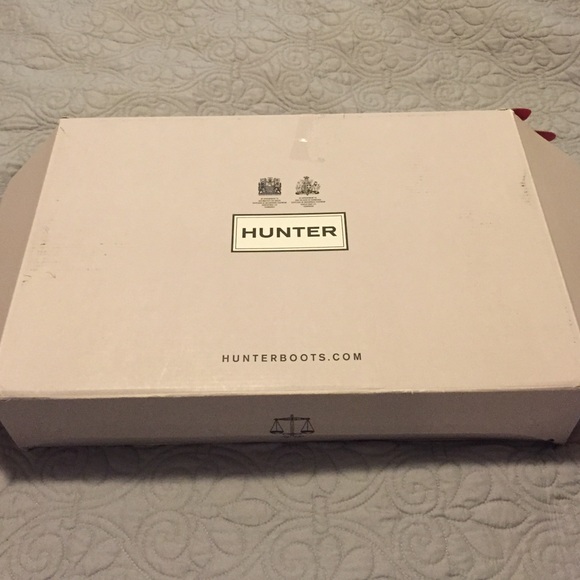 Hunter flat black tall rain boots size 7 US